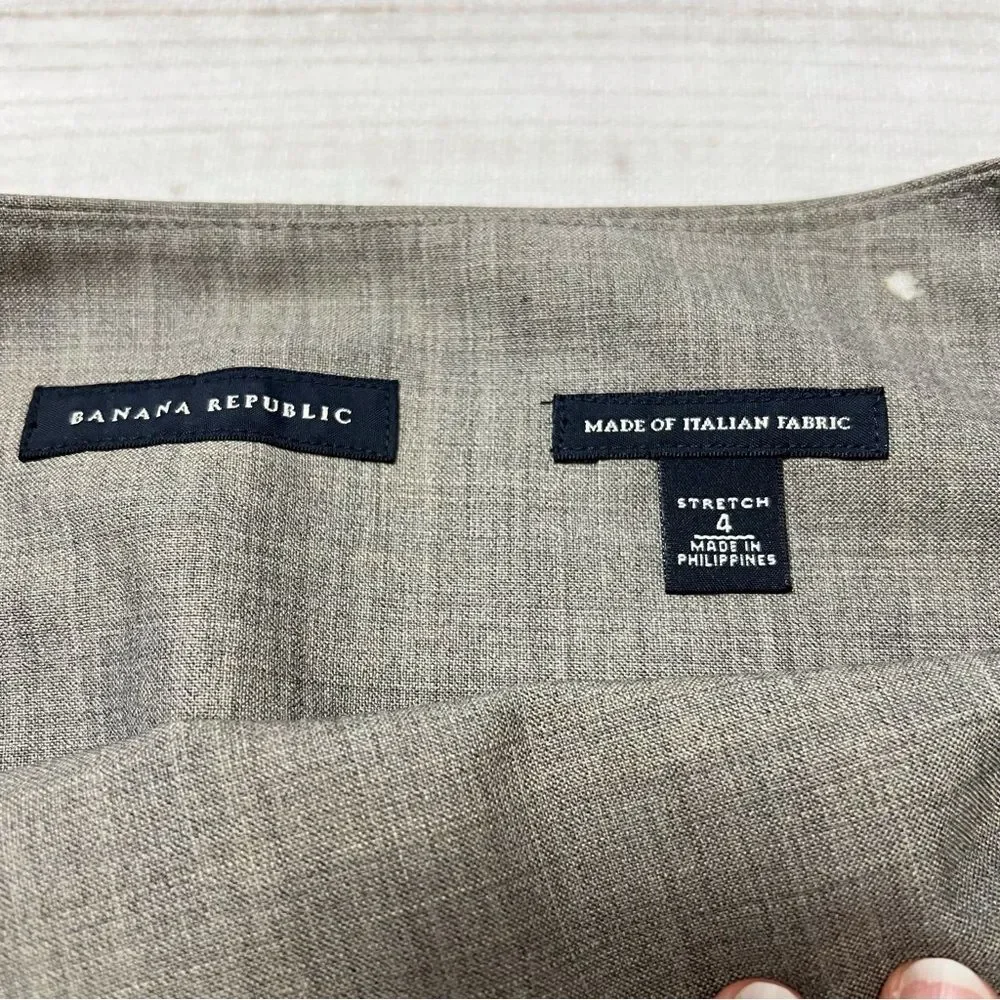 Banana Republic Brown Wool Pencil Skirt Size 4